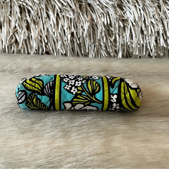 VERA BRADLEY Island Blooms 2012 Long Lined Zipper Cosmetic Case Pencil Pouch Y2K - Picture 8 of 10